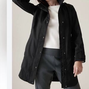 Athleta RainOut Sutro Trench in Black